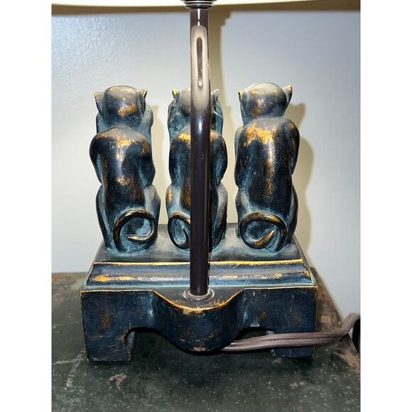 Vintage 3 Wise Monkeys, See No Evil, Hear No Evil, Speak No Evil, Lamp 14” Tall - Picture 5 of 11